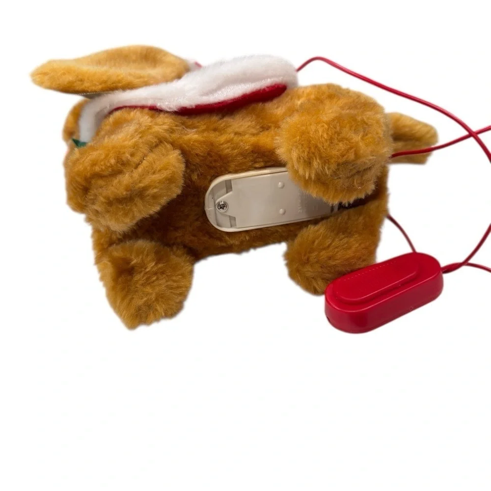 Christmas Lovely Pet Plush Toy Battery Operated Plays Christmas Songs As Is